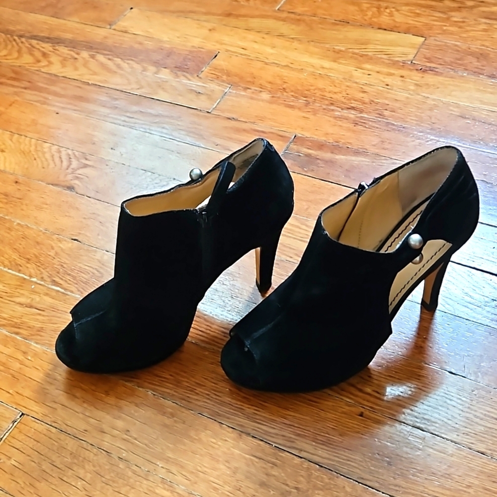 Genuine suede blk shoes